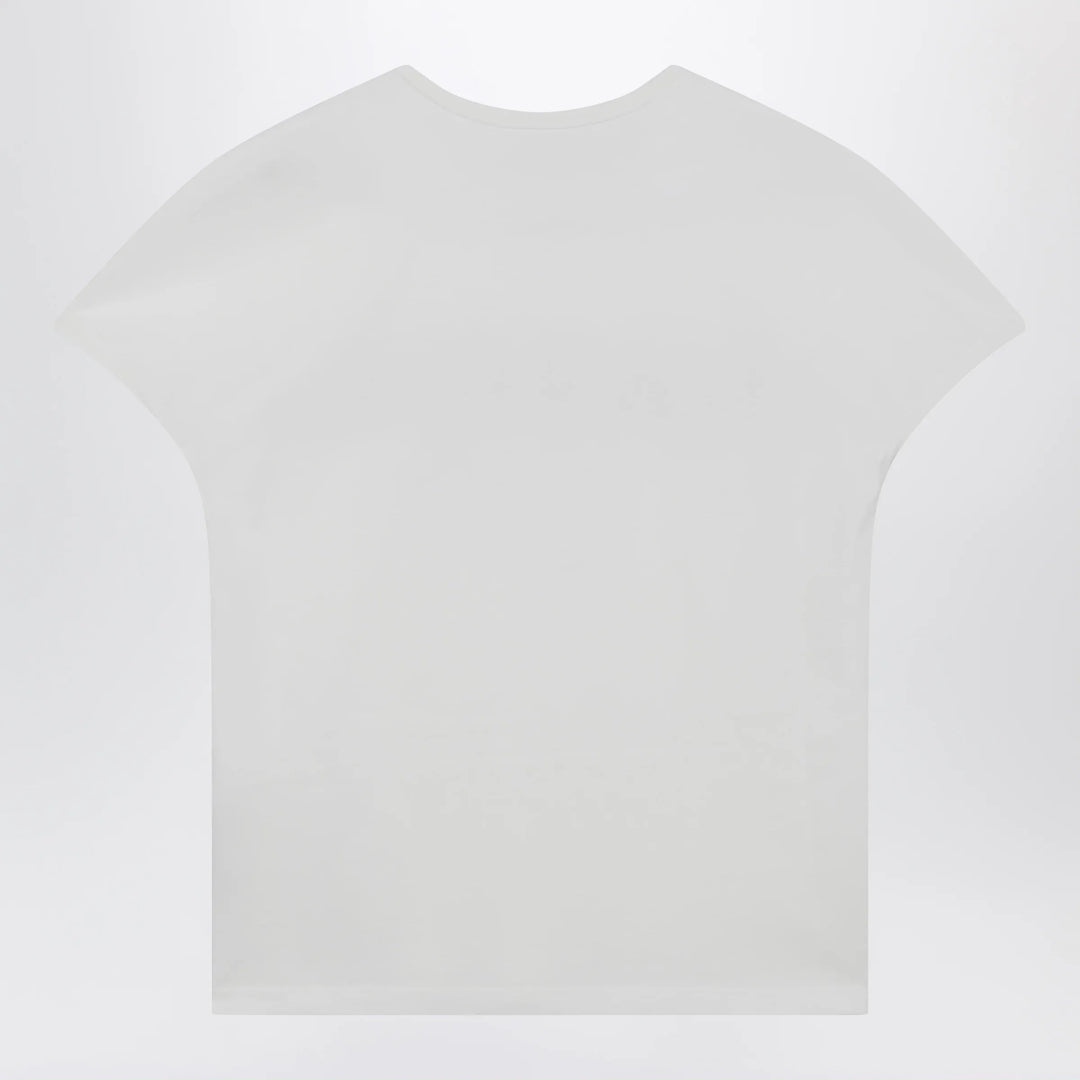 MM6 Maison Margiela - Vintage jersey cotton T-shirt in white Brand Shirts &amp; Tops