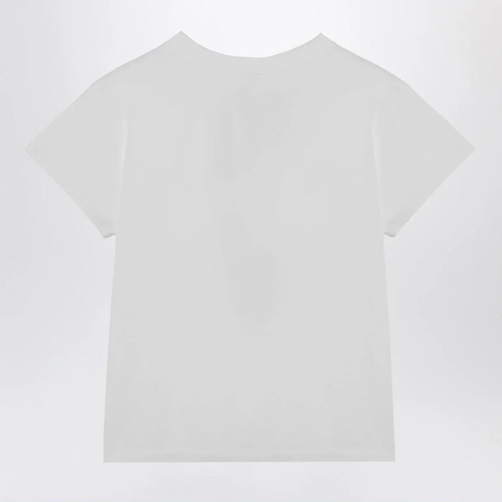 MM6 Maison Margiela - White T-shirt with Numeric Signature patch Brand Shirts &amp; Tops