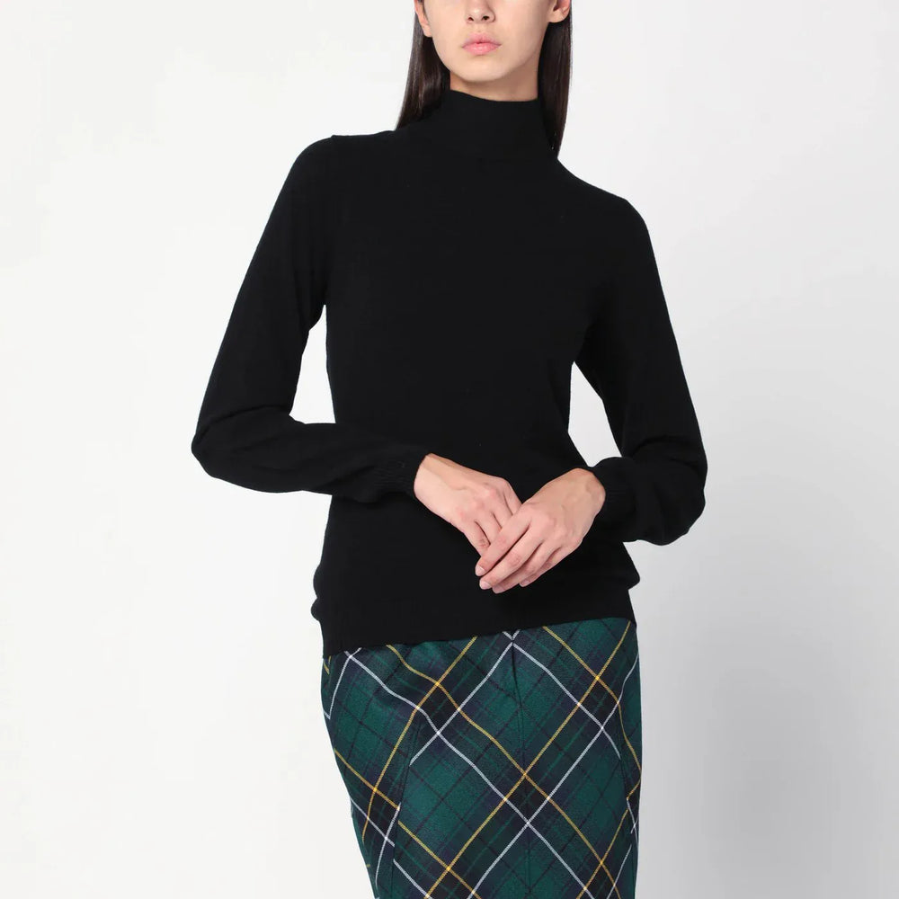 Moschino - Black turtleneck sweater with crossed details Brand Shirts & Tops 40  IT