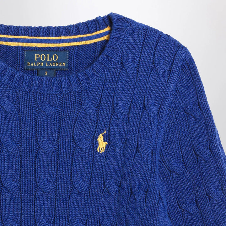 Polo Ralph Lauren - Bright blue cable-knit crewneck sweater Brand Shirts &amp; Tops S