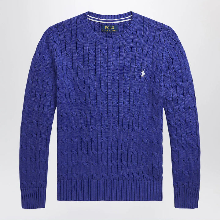 Polo Ralph Lauren - Bright blue crew neck sweater with braids Brand Shirts &amp; Tops 4