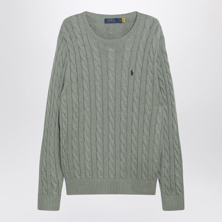 Shirts &amp; Tops Polo Ralph Lauren - Grey-green cotton cable-knit sweater Brand