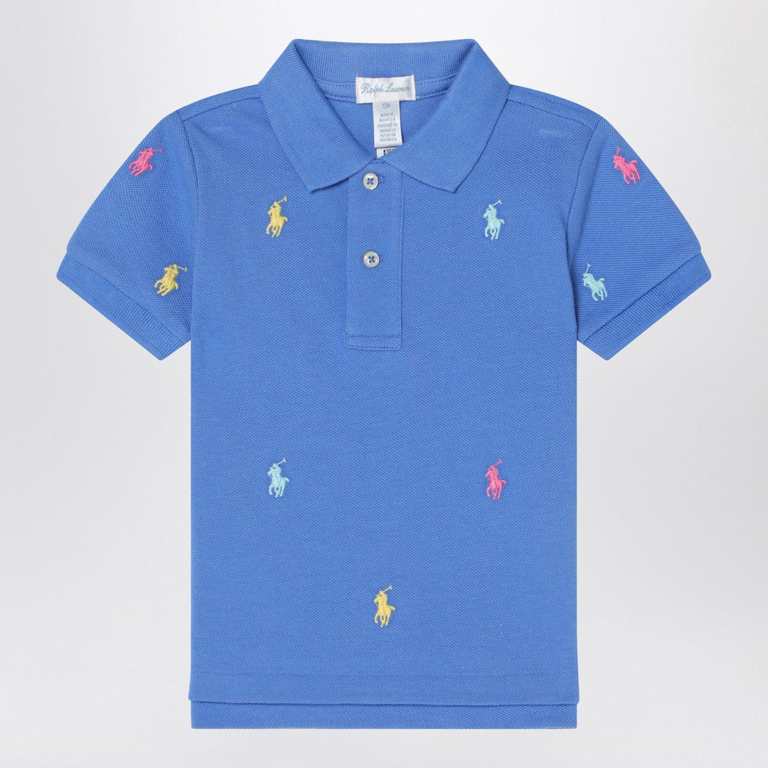 Shirts &amp; Tops 6 Polo Ralph Lauren - Light blue polo shirt with colourful logo embroidery Brand