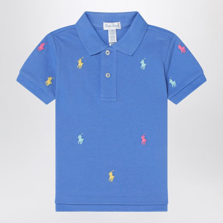 Shirts &amp; Tops 6 Polo Ralph Lauren - Light blue polo shirt with colourful logo embroidery Brand