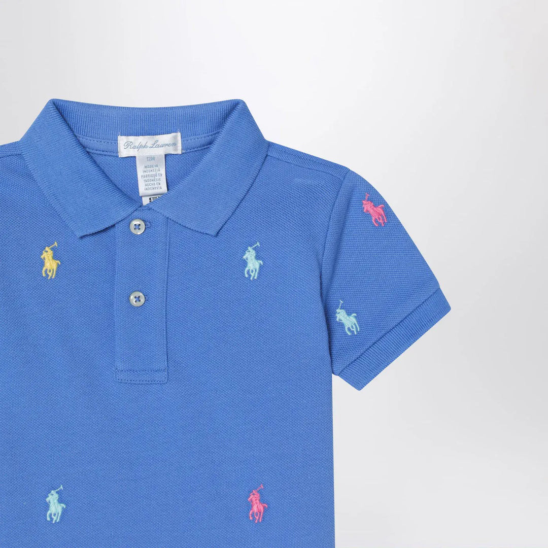 Polo Ralph Lauren - Light blue polo shirt with colourful logo embroidery Brand Shirts &amp; Tops 6