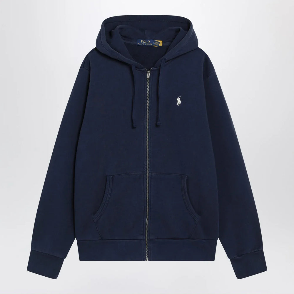 Polo Ralph Lauren - Navy blue cotton zip-up sweatshirt Brand Shirts & Tops S