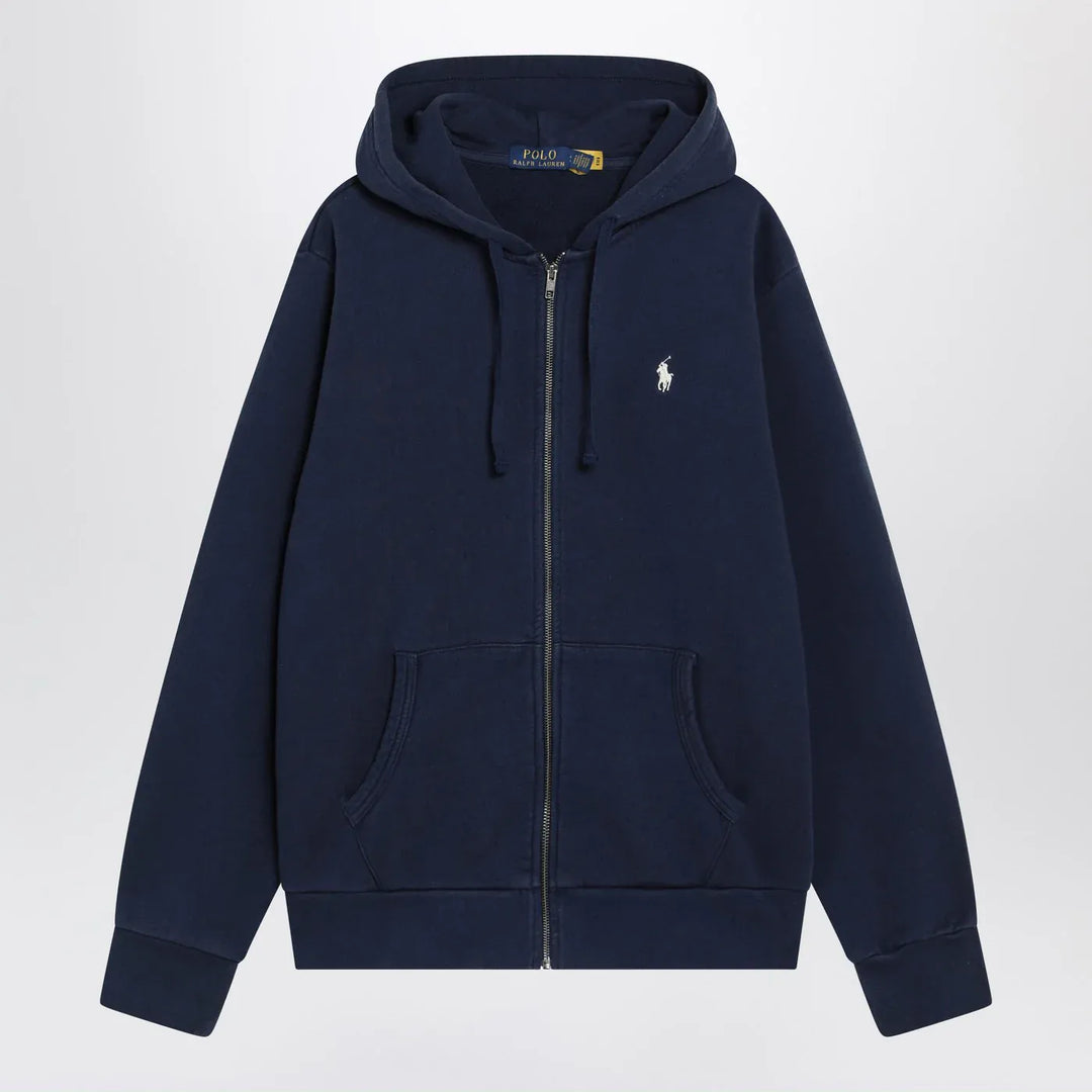 Polo Ralph Lauren - Navy blue cotton zip-up sweatshirt Brand Shirts &amp; Tops S