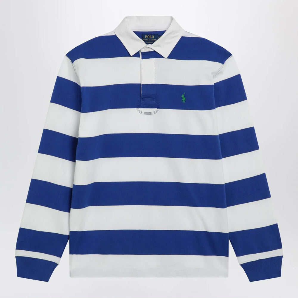 Polo Ralph Lauren - White/blue striped Classic Fit polo shirt Brand Shirts & Tops L