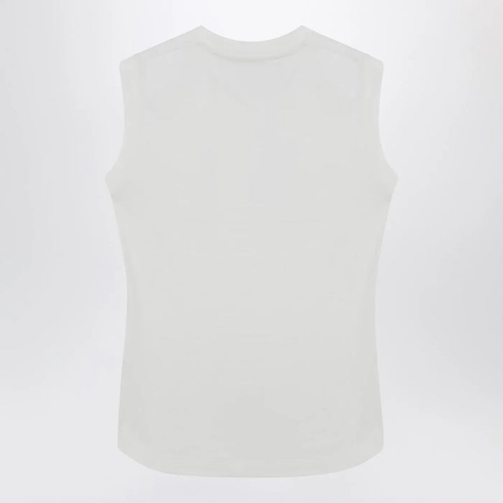 The Attico - White tank top with shaped hem Brand Shirts &amp; Tops