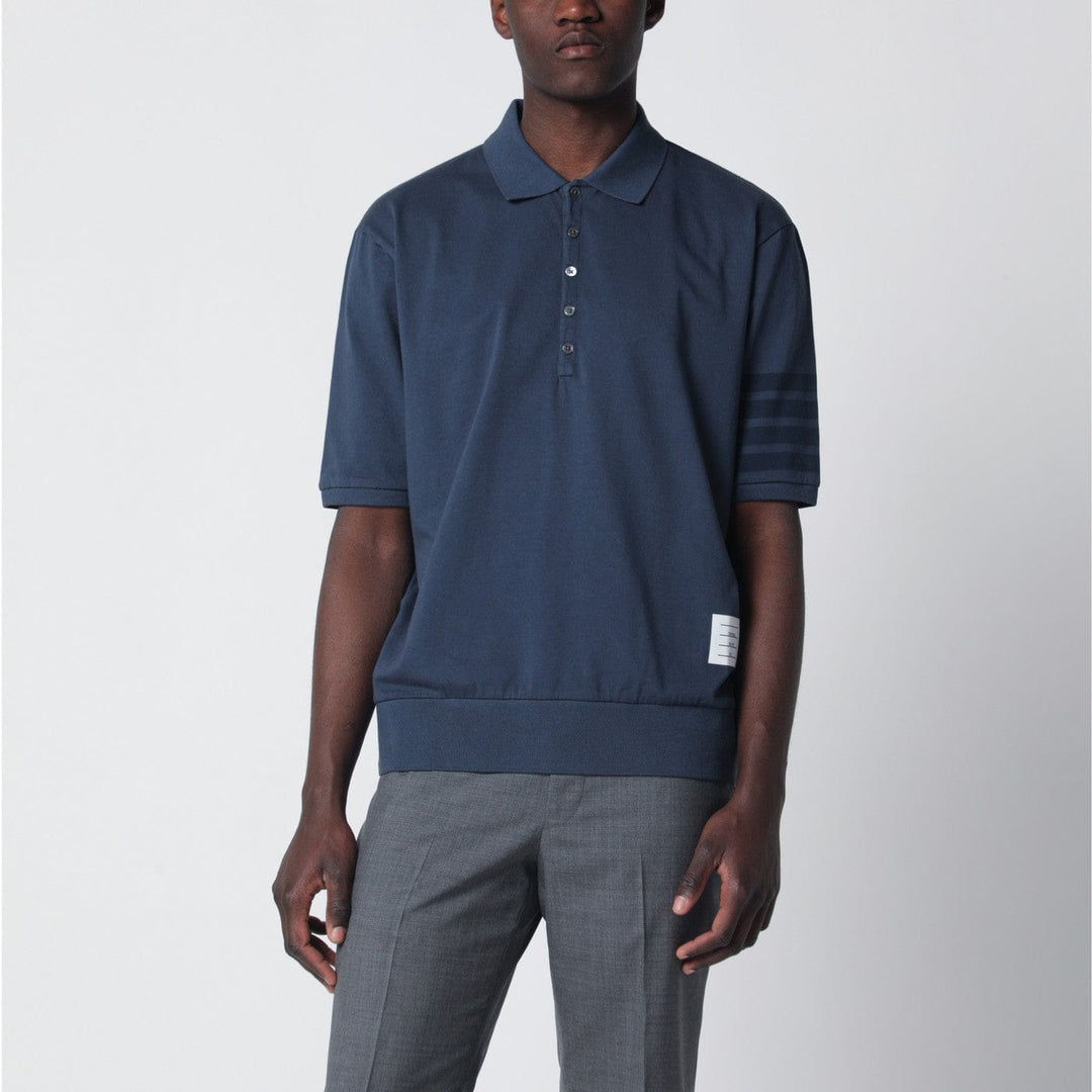Shirts & Tops Thom Browne - Navy blue cotton polo shirt Brand