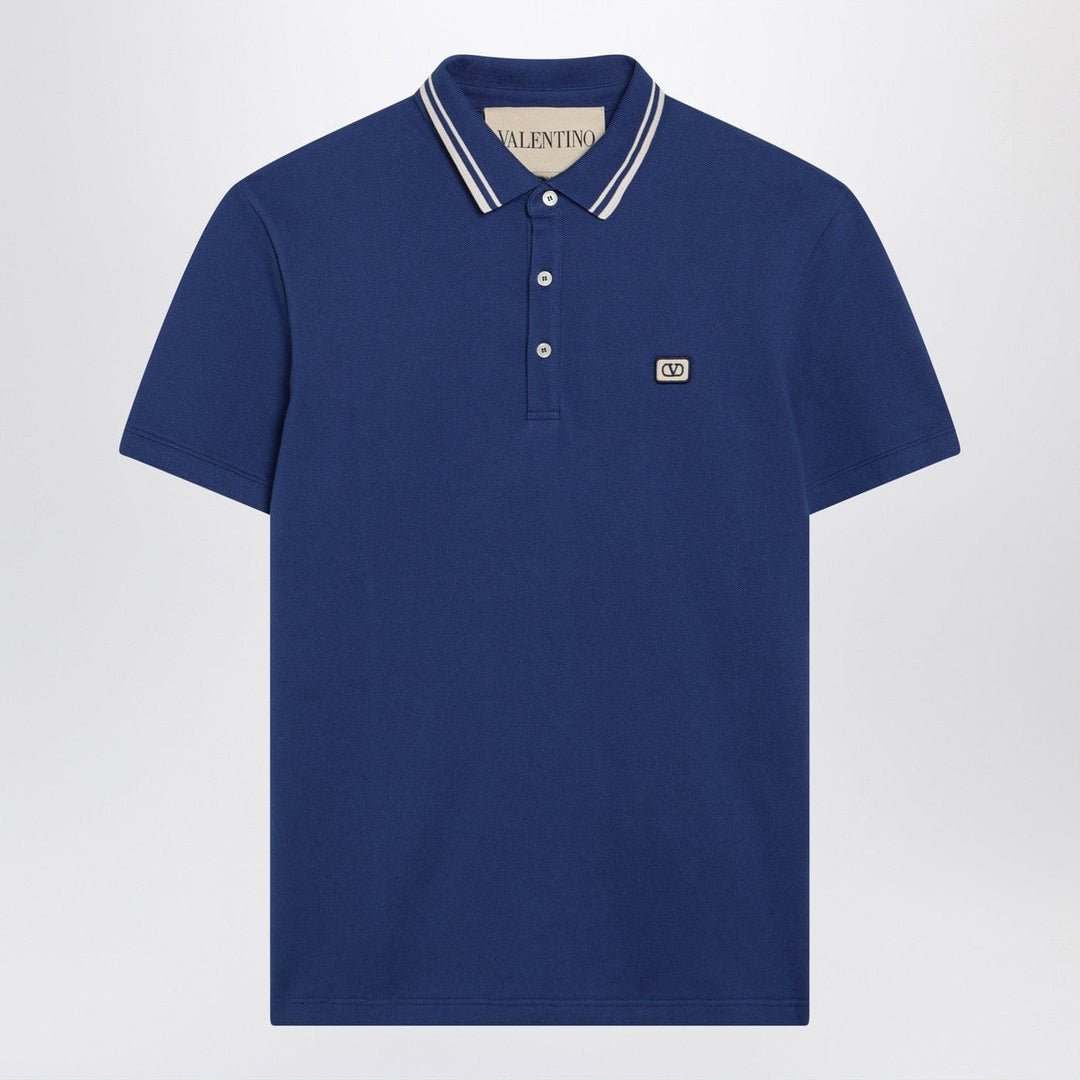 Shirts & Tops Valentino - Blue polo shirt with Vlogo patch Brand