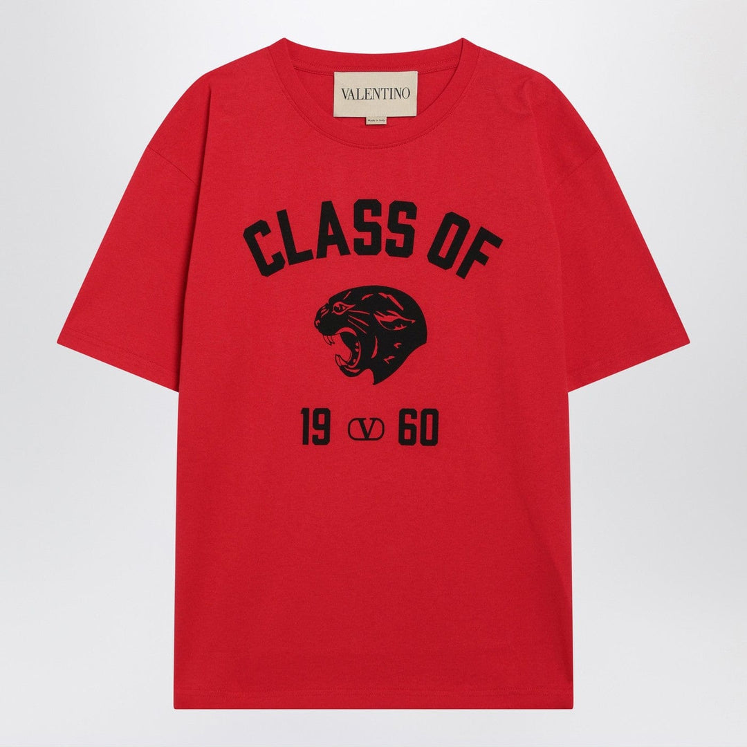 Shirts &amp; Tops Valentino - Red T-shirt with Panther print Brand