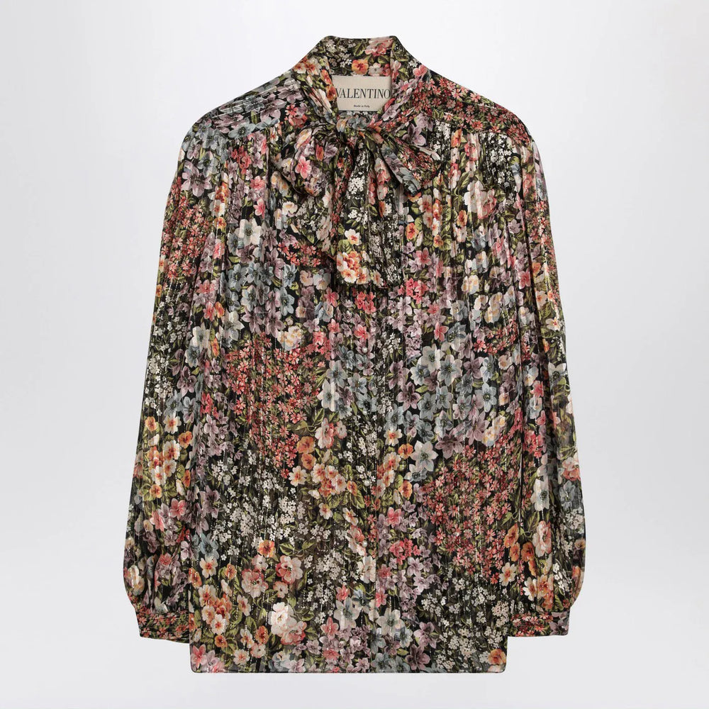 Valentino - Silk blouse with floral print Brand Shirts & Tops 42  IT