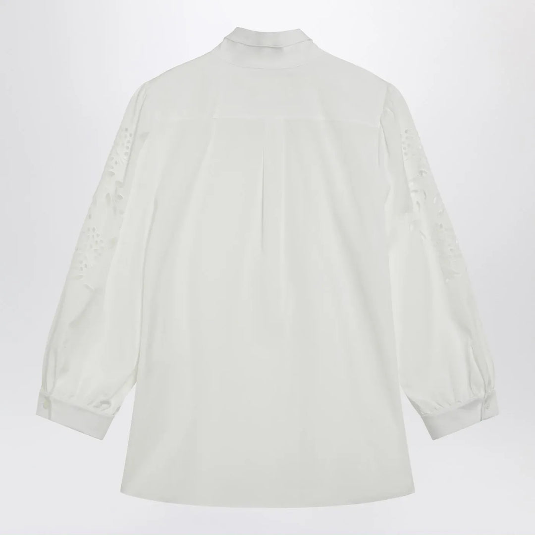 Valentino - White shirt with Sangallo embroidery Brand Shirts &amp; Tops