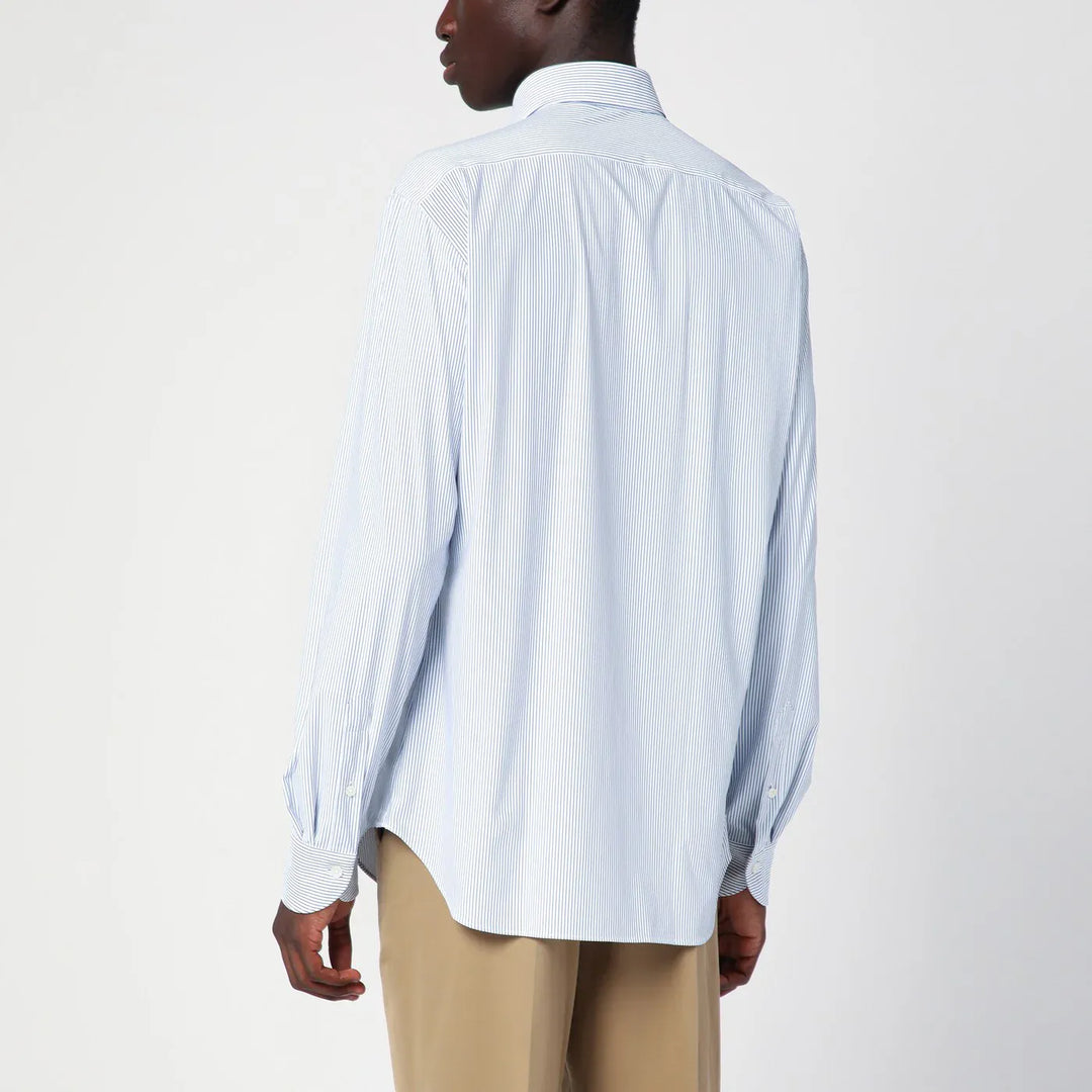 XACUS - Striped blue poplin Active shirt Brand Shirts &amp; Tops 43