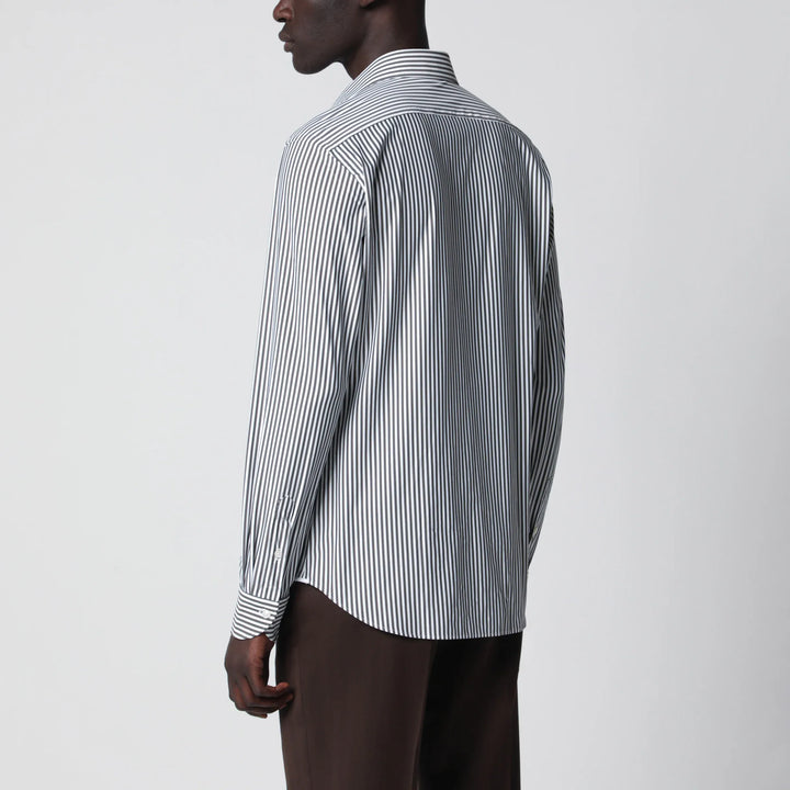 XACUS - White Active Striped Tailor Fit Shirt Brand Shirts &amp; Tops