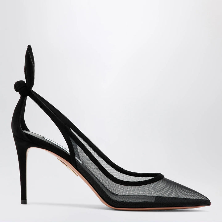 Aquazzura - Black bow-tie mesh pumps Brand Shoes 36 IT