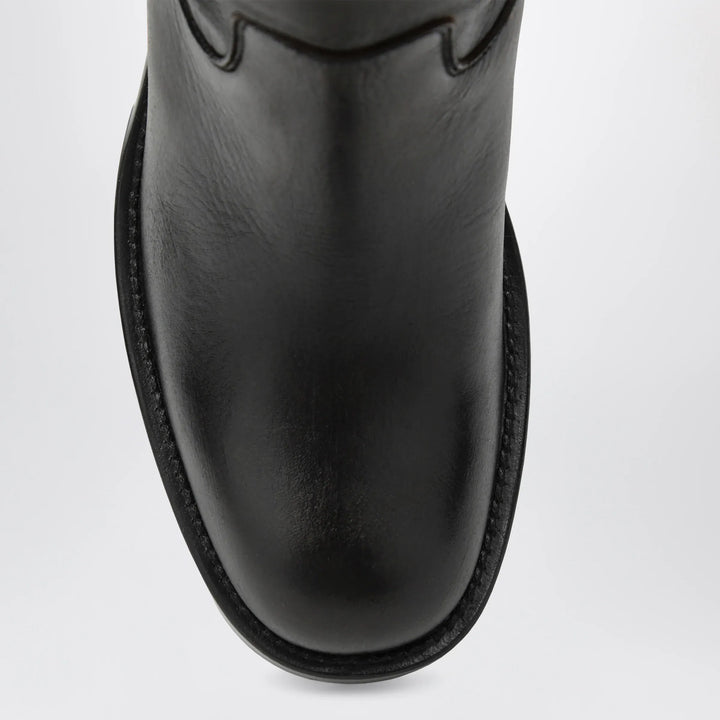 Chloé - Dakota knee-high biker boots in black leather Brand Shoes