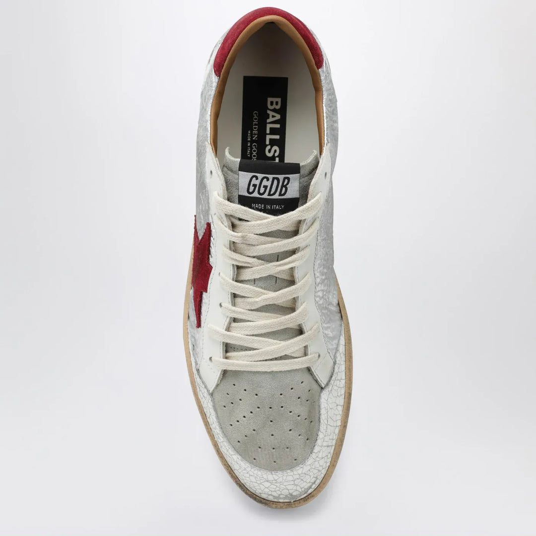 Golden Goose - Ball Star silver/red Sneakers Brand Shoes