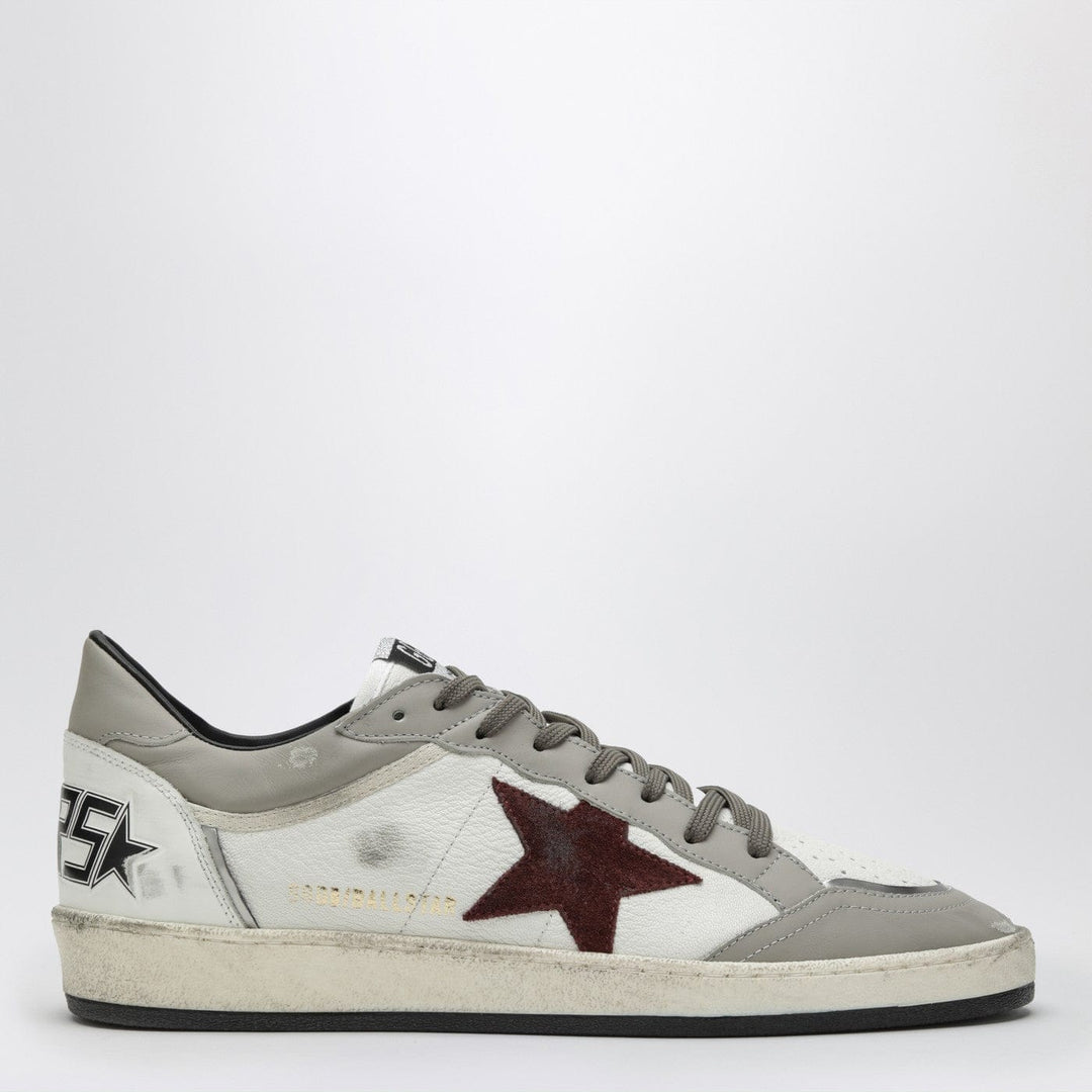 Shoes Golden Goose - Ball Star sneaker white/taupe/burgundy Brand