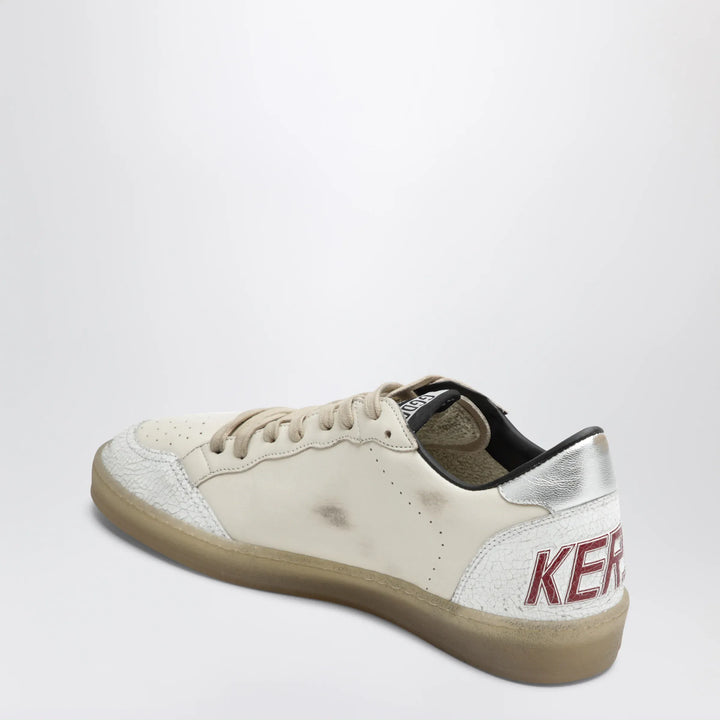 Golden Goose - Ball Star sneakers in butter beige/white/red Brand Shoes