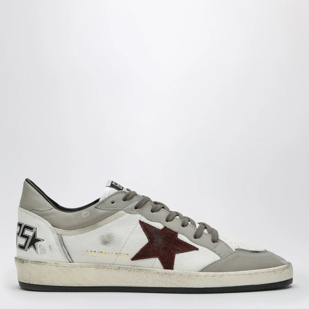 Golden Goose - Ball Star Sneakers white/taupe/burgundy Brand Shoes 41 IT