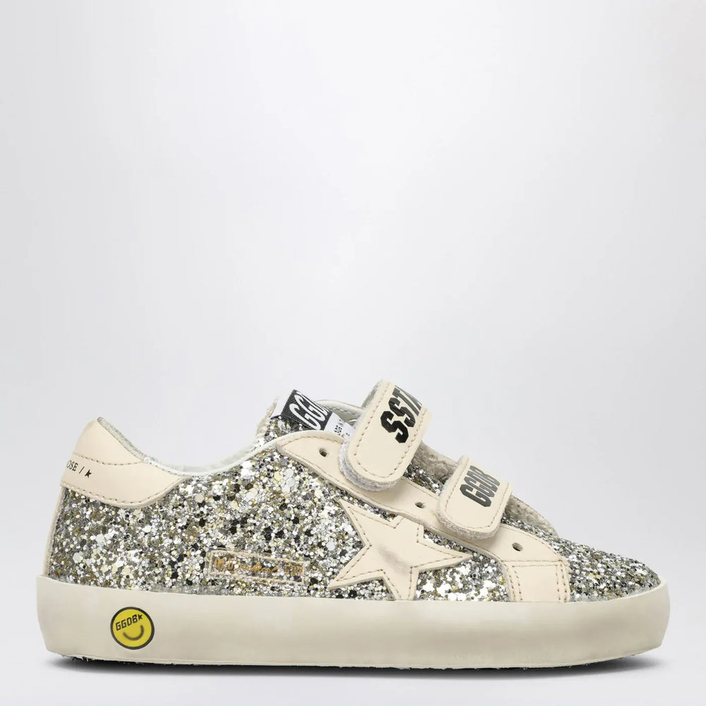 Golden Goose - Old School Sneakers in platinum/cream glitter Brand Shoes 19