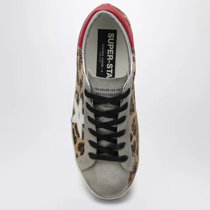 Golden Goose - Super-star Sneakers in leopard-print pony hair Brand Shoes