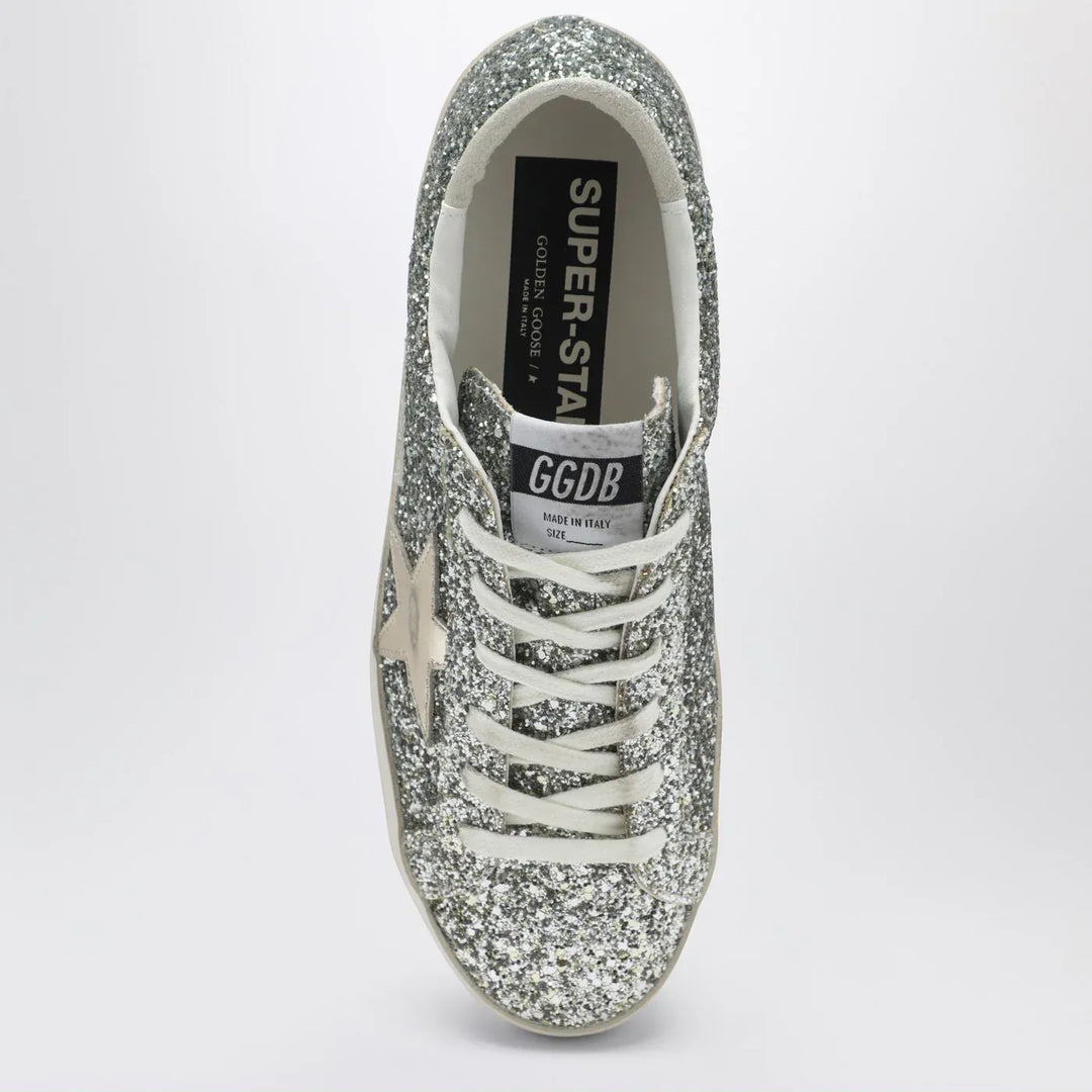 Golden Goose - Super-Star Sneakers in silver glitter with dégradé effect Brand Shoes