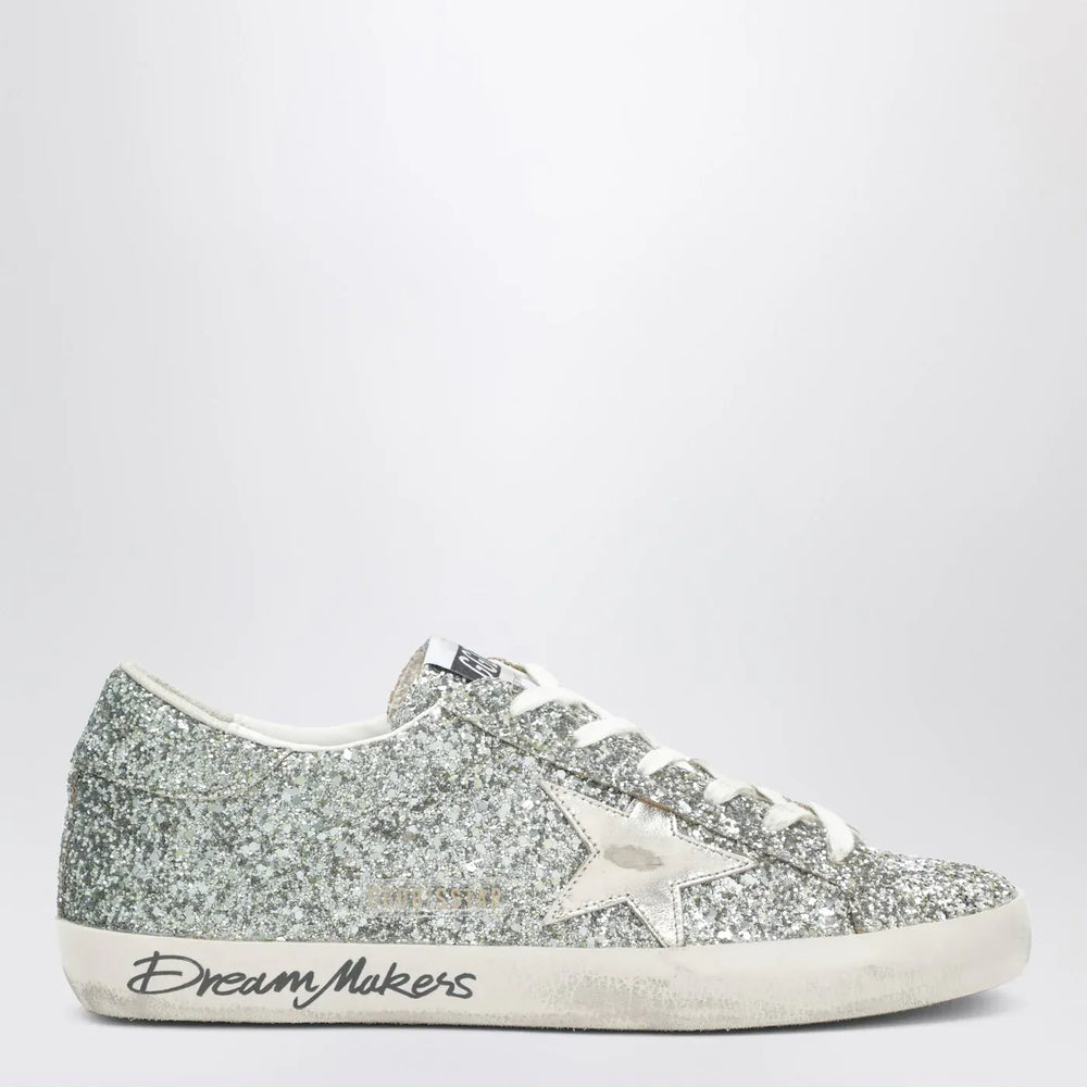 Golden Goose - Super-Star Sneakers in silver glitter with dégradé effect Brand Shoes 36 IT