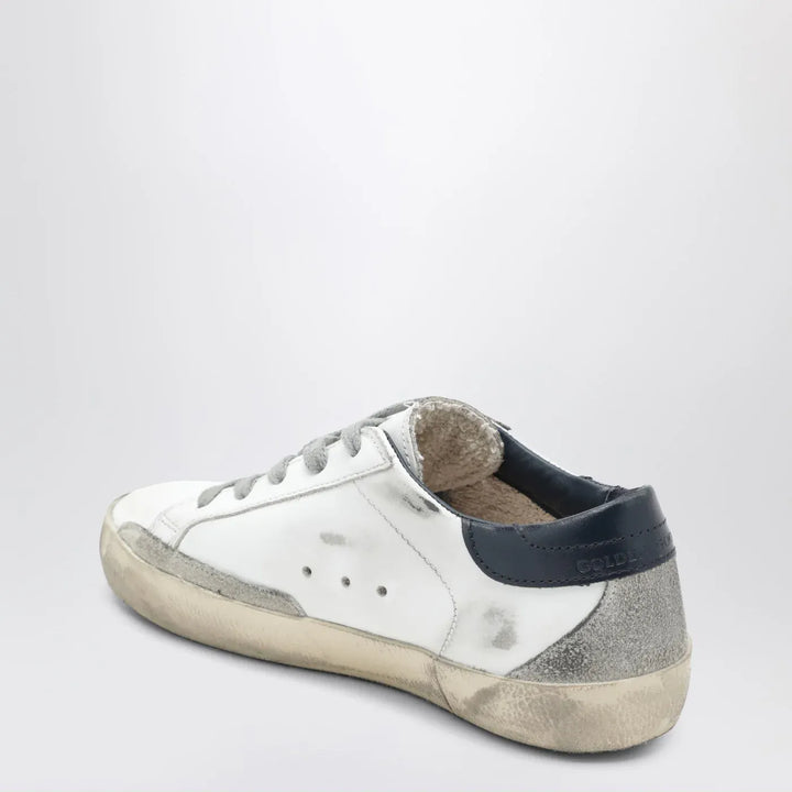 Golden Goose - Super-Star Sneakers in white/navy blue Brand Shoes