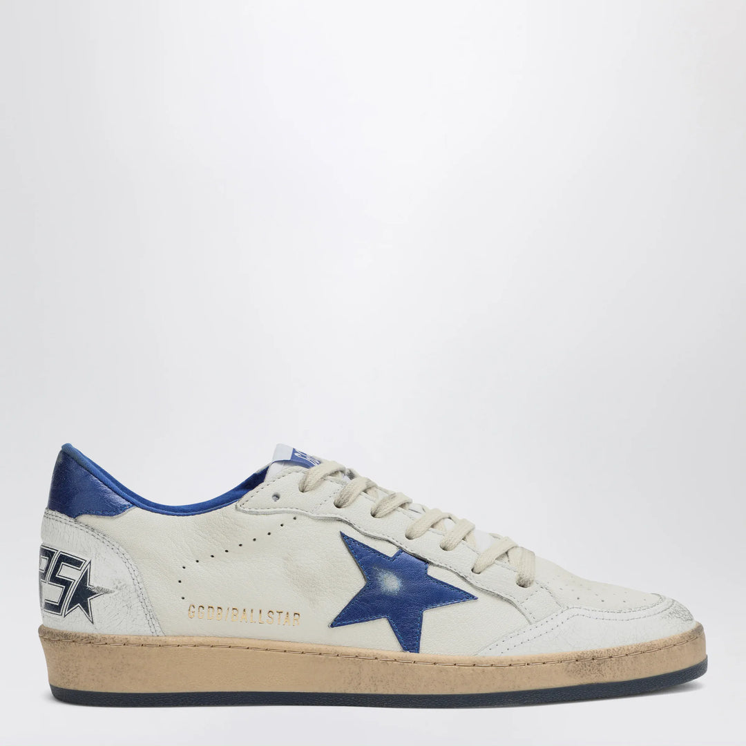 Golden Goose - White/metallic blue Ballstar sneakers Brand Shoes 46 IT