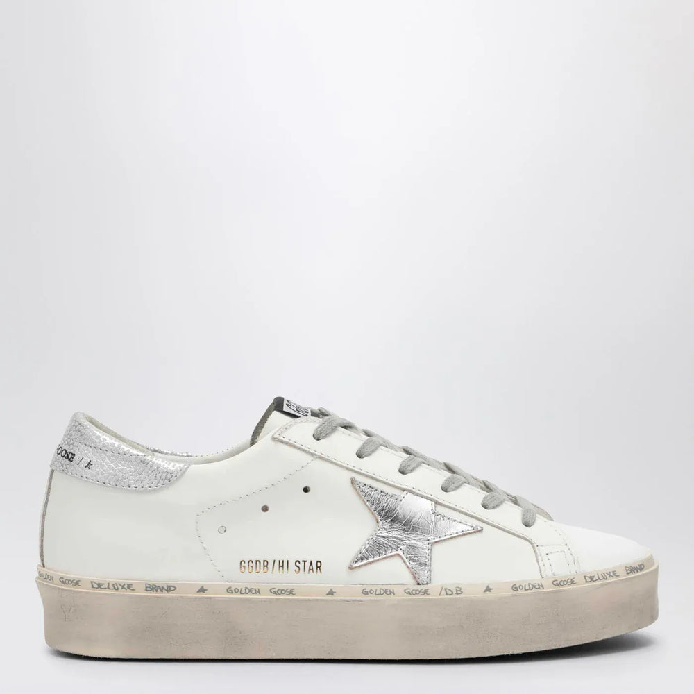 Golden Goose - White/silver Hi-Star Sneakers Brand Shoes 36 IT