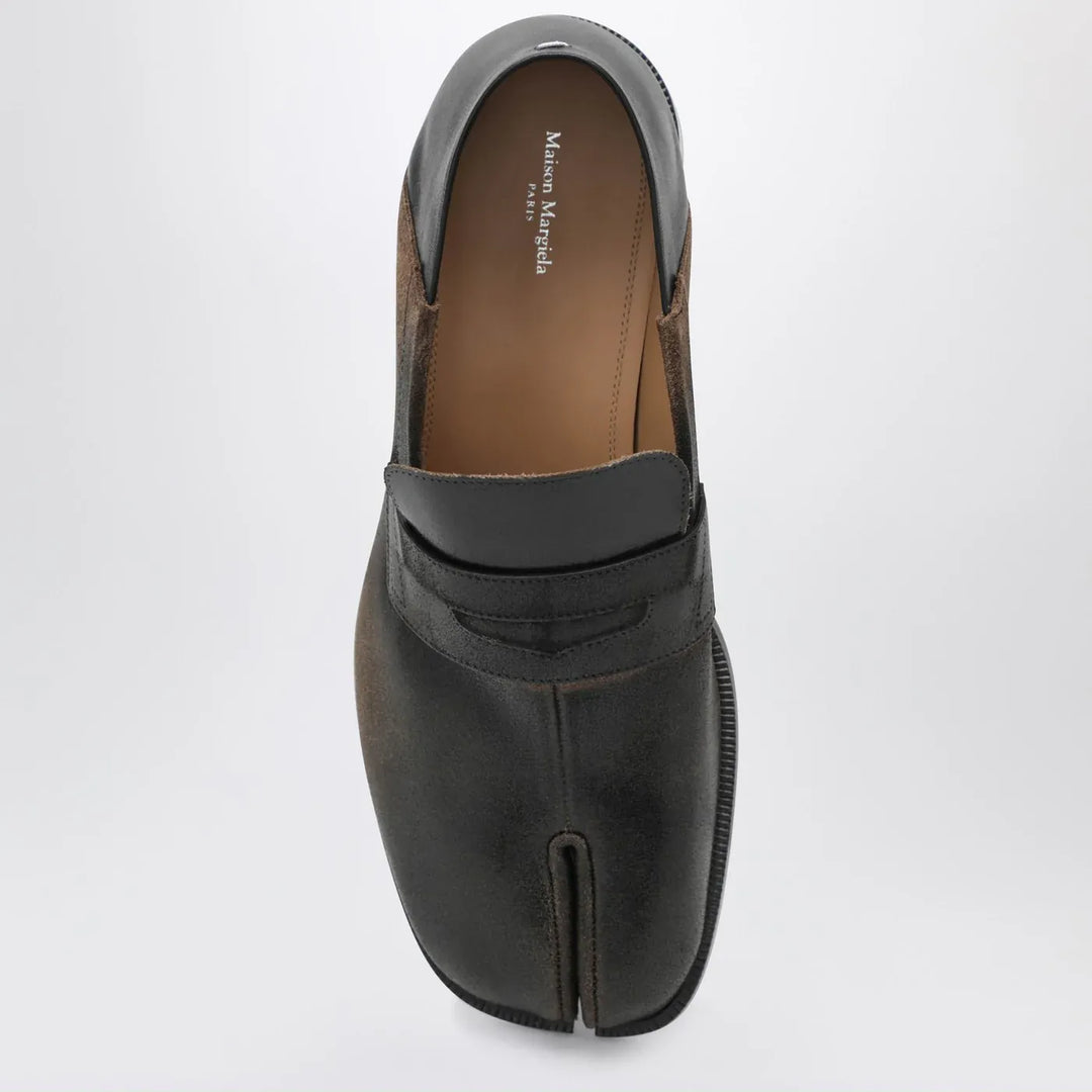 Maison Margiela - Tabi City loafers in suede with laminated treatment Brand Shoes