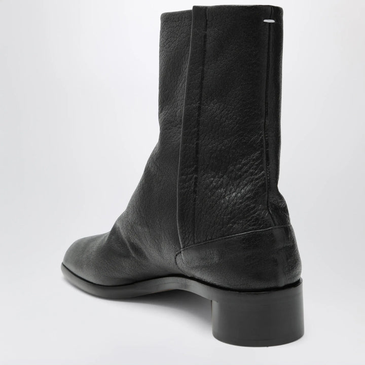 Maison Margiela - Tabi leather ankle boots in black Brand Shoes