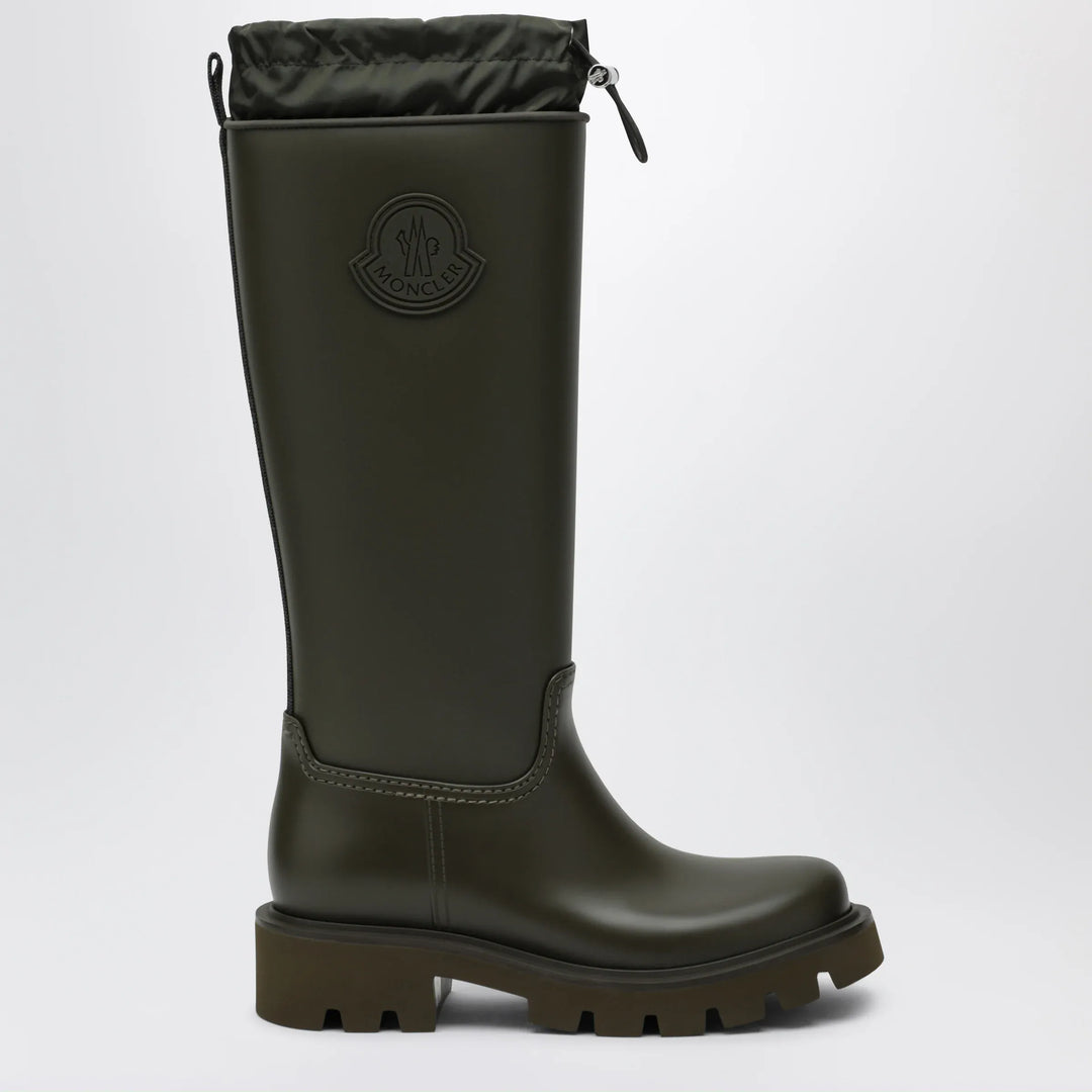 Moncler - Kickstream High waterproof rain boots in PVC green Brand Shoes 36 IT