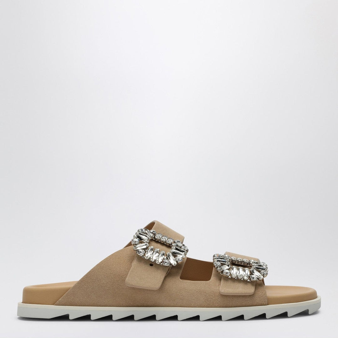 Shoes 39 IT ROGER VIVIER - Beige suede Slidy Viv&