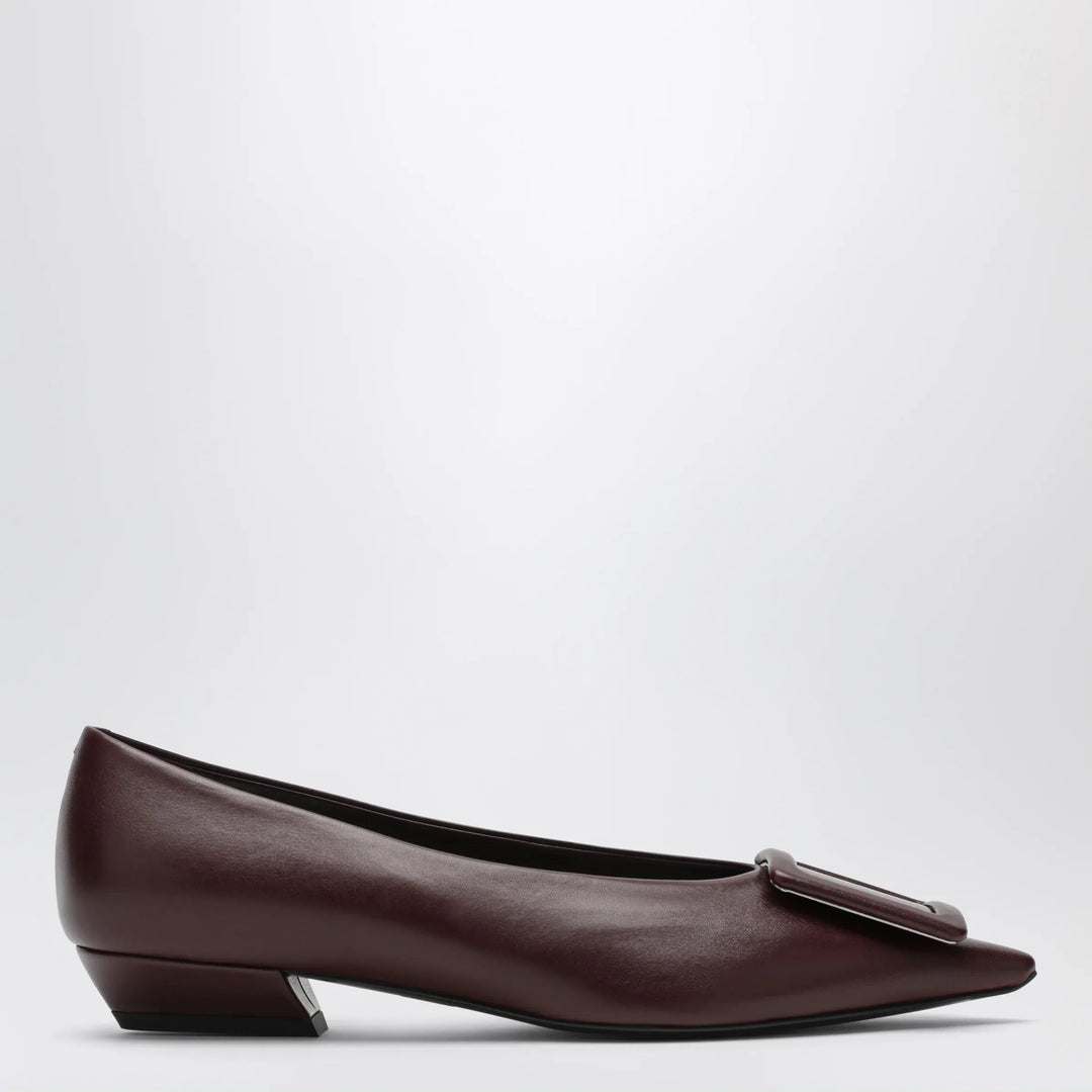 ROGER VIVIER - Gommettine ballerina in mosto-coloured leather Brand Shoes 36 IT