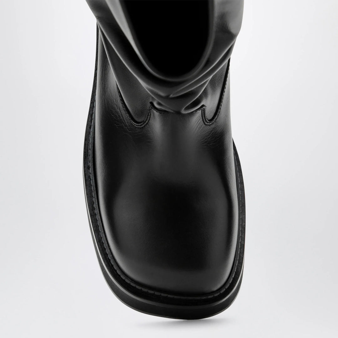 The Attico - Robin Passeggiata combat boots in black calf leather Brand Shoes