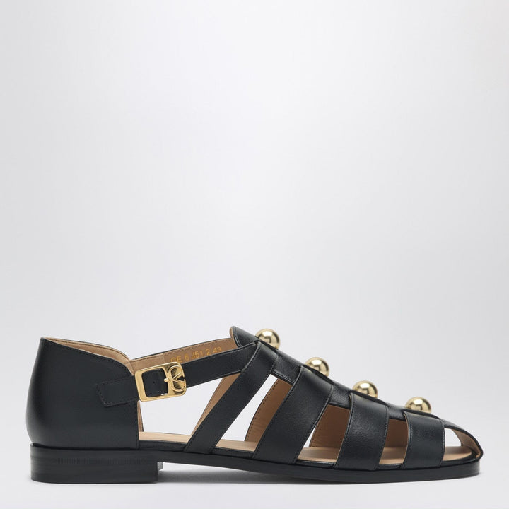 Shoes Valentino Garavani - Black leather fisherman sandals with studs Brand