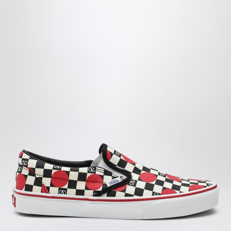Shoes Valentino Garavani X Vans - Slip-On sneakers black/red with VLogo Checkerboard print and polka-dot detail - 45 IT Brand