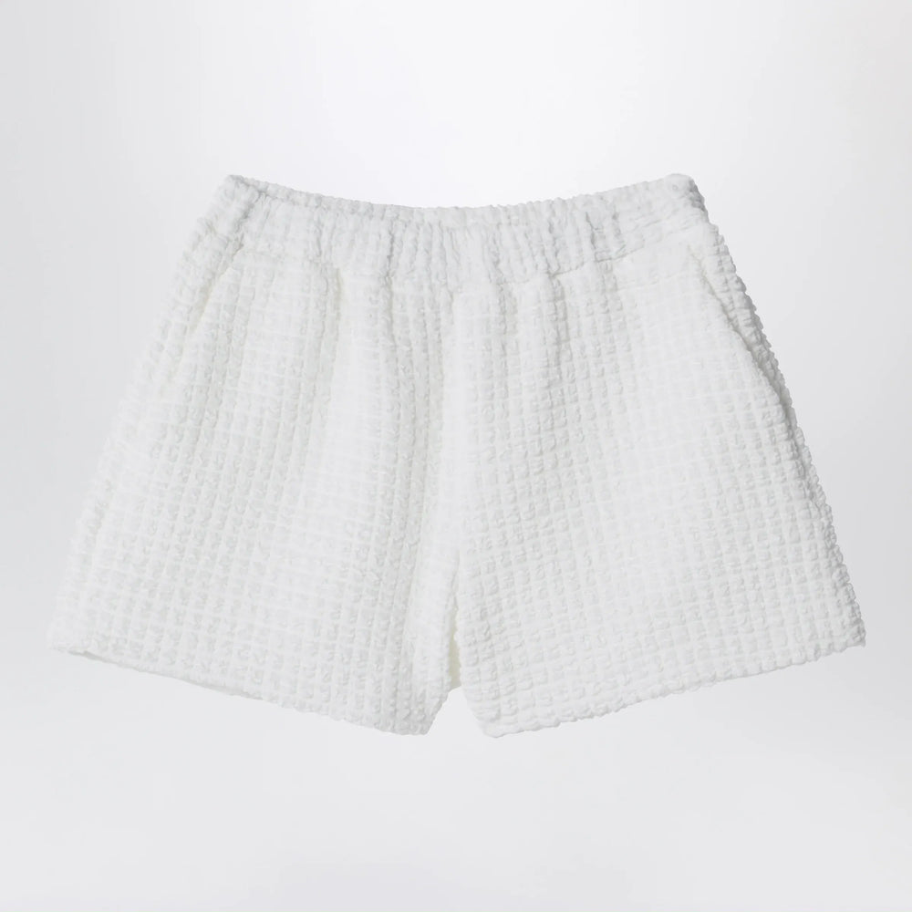 Douuod - White shorts in textured fabric Brand Shorts 6