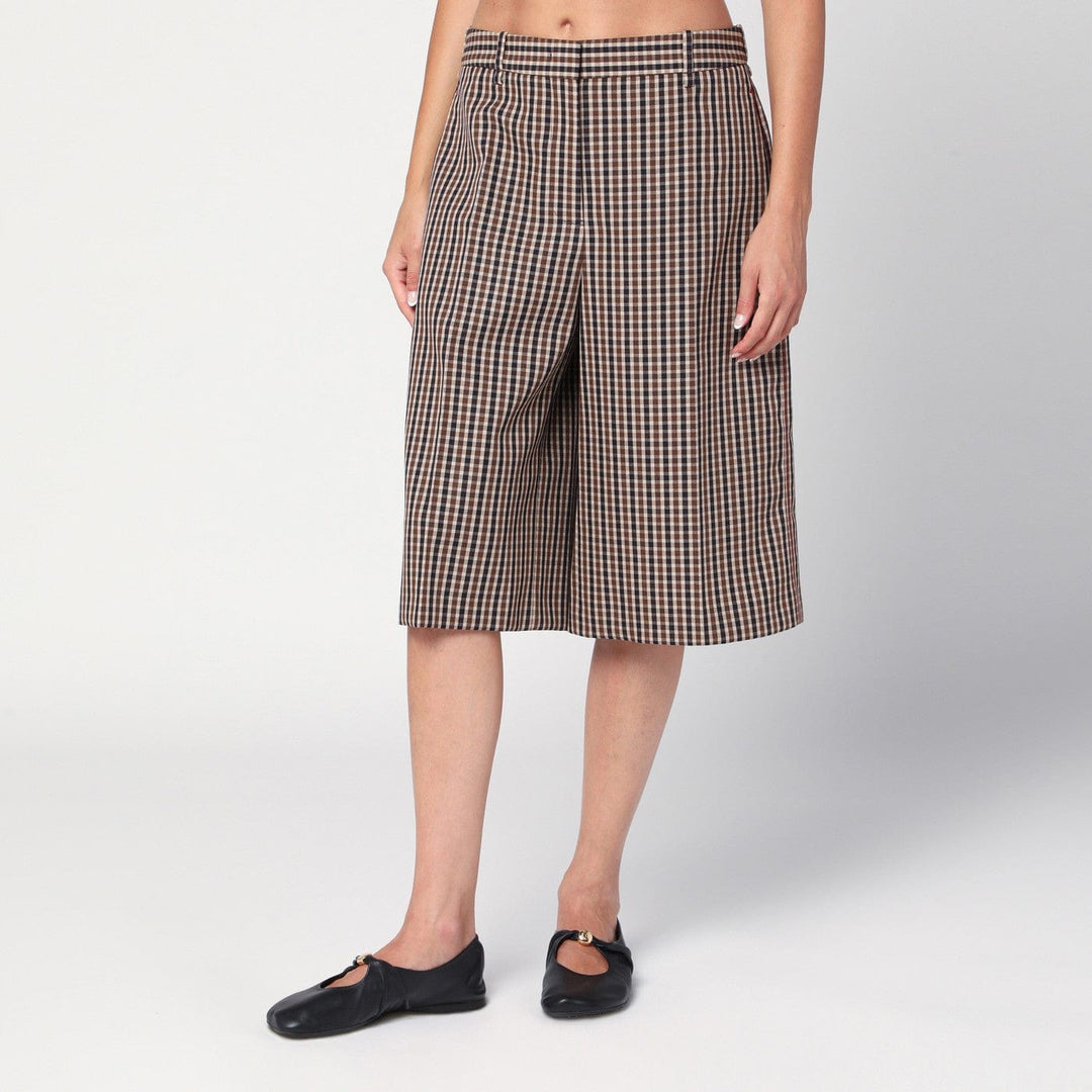 Shorts 36  FR Jil Sander - Brown check wool bermuda shorts Brand