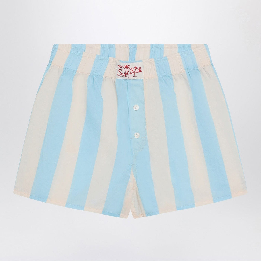 Shorts 10 MC2 Saint Barth - Blue/white striped Boxy Jr shorts Brand