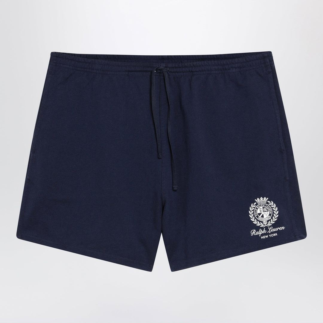Shorts Polo Ralph Lauren - Blue cotton shorts with graphic logo Brand