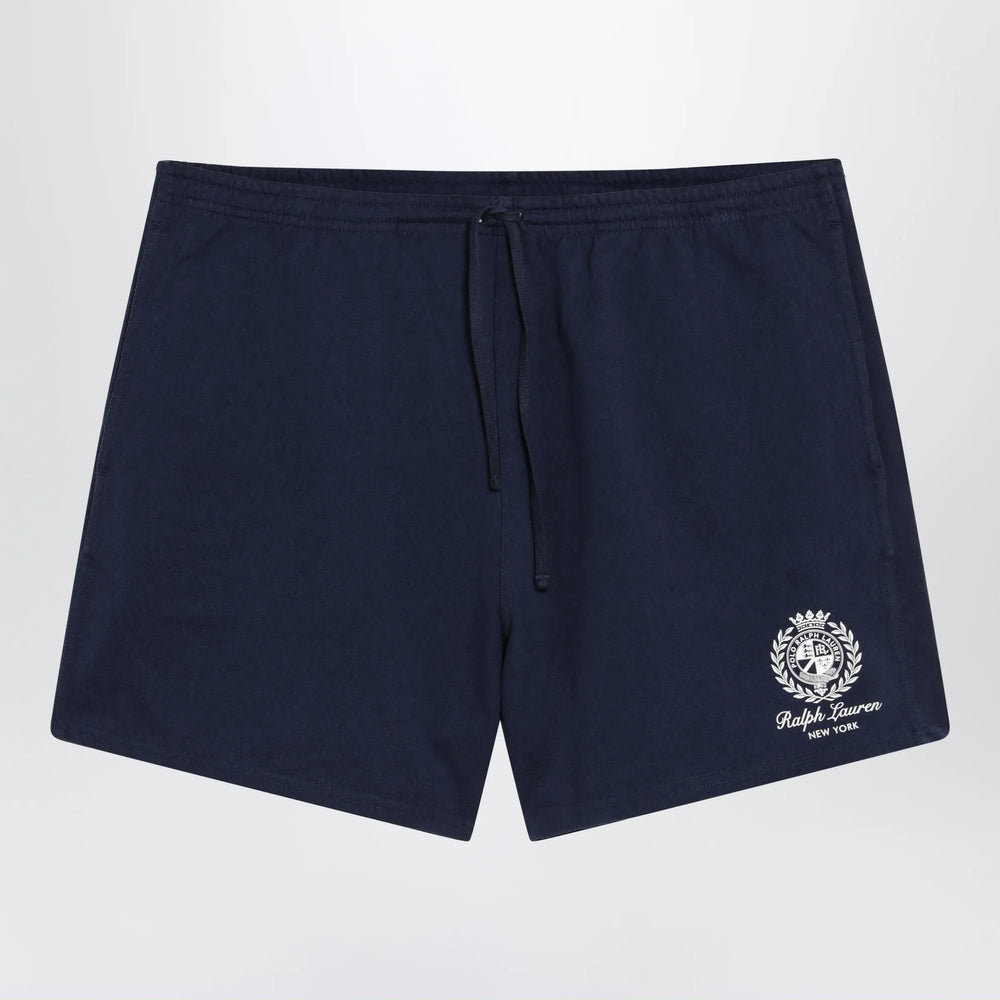 Polo Ralph Lauren - Blue cotton shorts with graphic logo Brand Shorts S