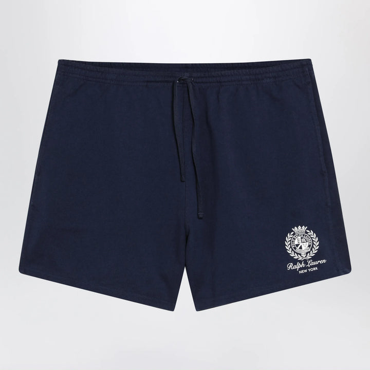 Polo Ralph Lauren - Blue cotton shorts with graphic logo Brand Shorts S