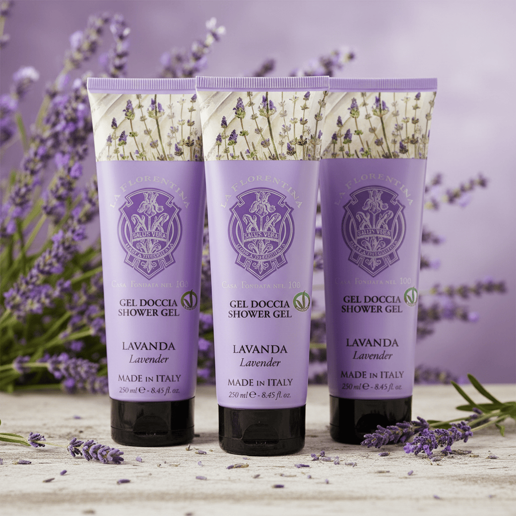 La Florentina Lavender Shower Gel Tube 250ml Set of 3Pcs Brand Shower Gels