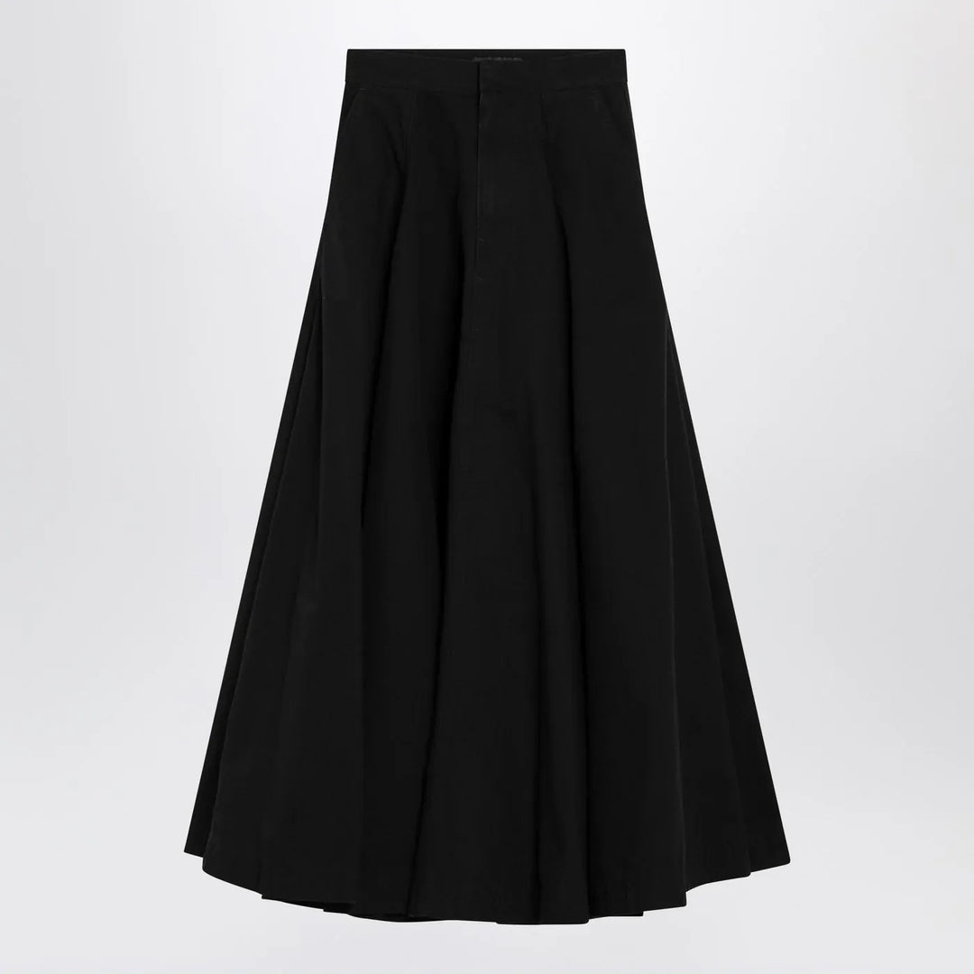Balenciaga - Black cotton ripstop Godet maxi skirt Brand Skirts 34  FR