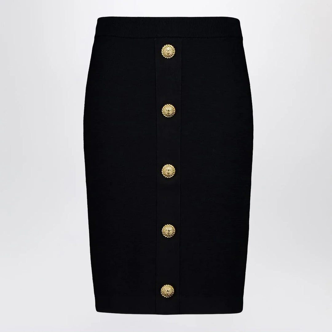 Balmain - Black tweed pencil skirt Brand Skirts 44  FR